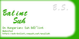 balint suh business card